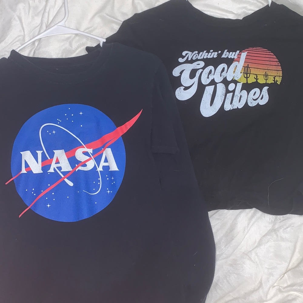 Black graphic tees